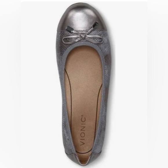 Vionic Shoes - Vionic Women's Minna Ballet Flat Pewter Pewter silver /gray